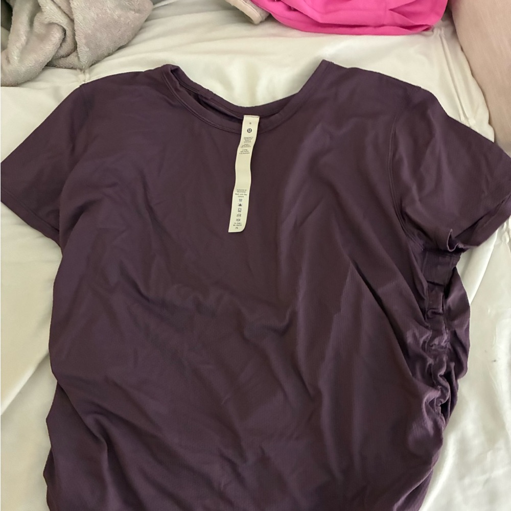 lululemon athletica Dark Purple Short Sleeve Tee